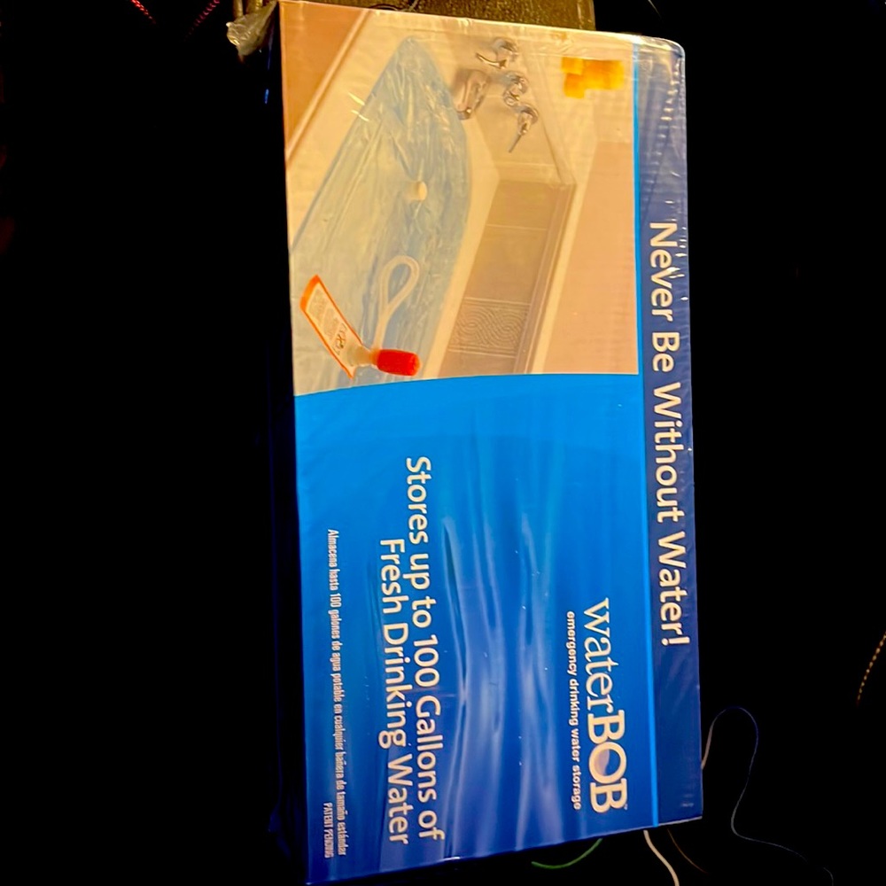 Emergency drinking water storage